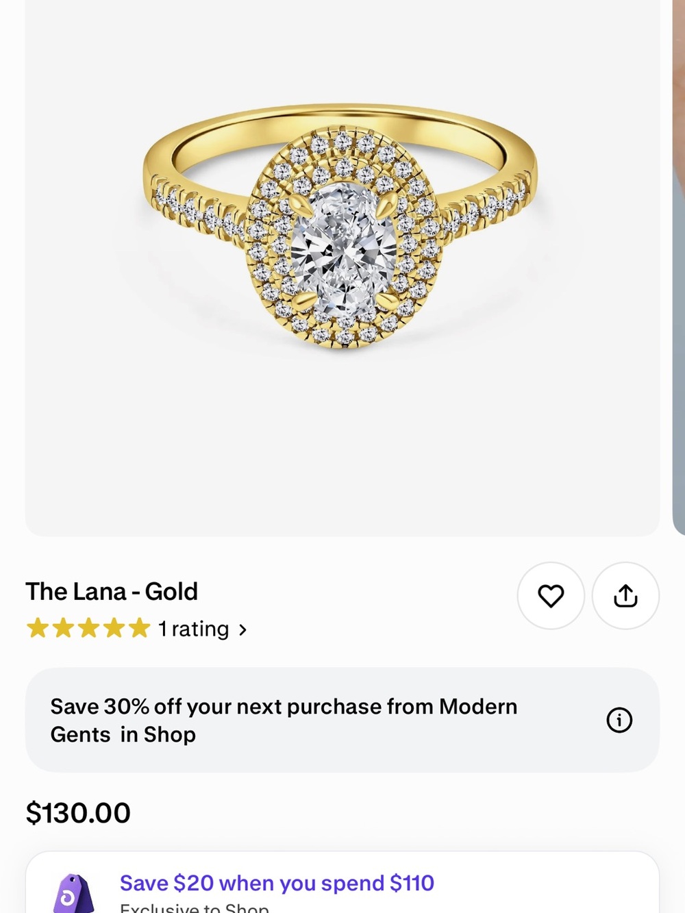 Lana Double Halo Oval Ring - Gold